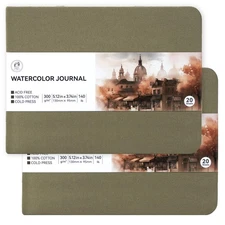 Watercolor Sketchbook 100% Cotton Cold Press Art Supplies Watercolor Paper Jo...
