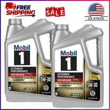 2 Pack, Mobil 1 Extended Performance High Mileage Full Synthetic Motor Oil 5W-30
