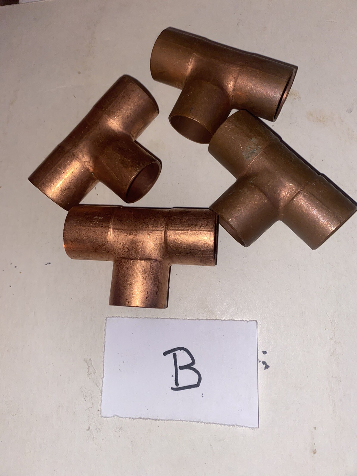 4 Pc 3/4” Copper Tee New Old Stock B