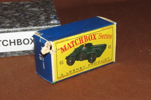 EXCELLENT Matchbox Series No. 61 Army Scout Car in original box - Picture 6 of 9