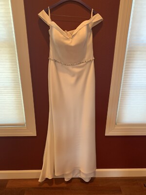 White Strapless Wedding Dress Size 6 By Valerie Dresses