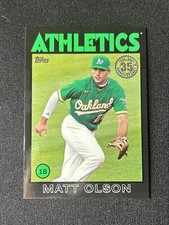 2021 Topps 1986 Baseball 35th Anniversary Series 2 Black /299 Matt Olson #86B-44
