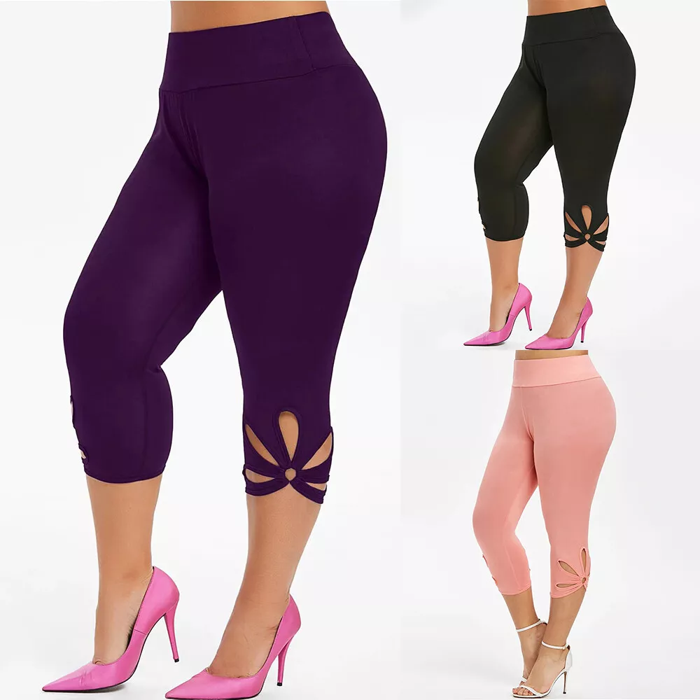 Plus size hot sale capri workout leggings