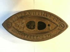 Vintage Sad Iron Base AC Williams Co Ravenna Ohio Size 2
