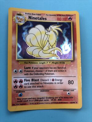 1999 Pokemon Base Set Nine Tails 12/102 - HOLO 🔥🦊 | eBay