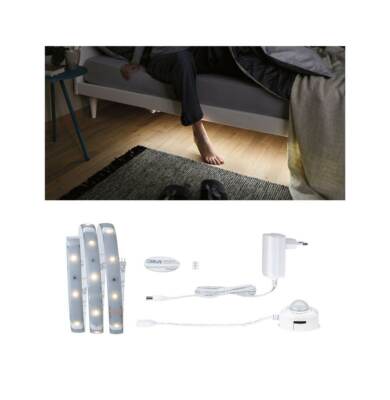 Paulmann MaxLED 250 Night Comfort Set für Einzelbett 1 m 4W 2700 K selbstklebend