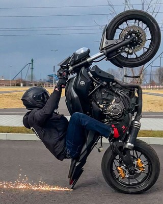 Mt07 Exhaust Xitomer Steel Scrape Bar Compatible With FZ-07 MT-07