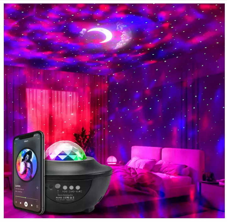 Galaxy Starlight Projector Bluetooth Audio Night Light For Bedroom LED 360  Remote Control