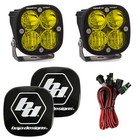 Baja Designs Squadron Sport Driving-Combo Amber LED Lights Pair W/ Rock Guards