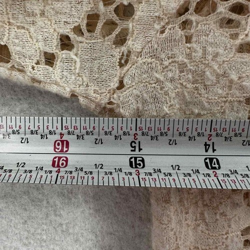 Free People Y2K blusa donna PICCOLA pizzo peplo top camicia babydoll Henley - Foto 12 di 13