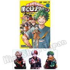 My Hero Academia Comics Vol 42 First ed. with obi Limited Illustration Card JP