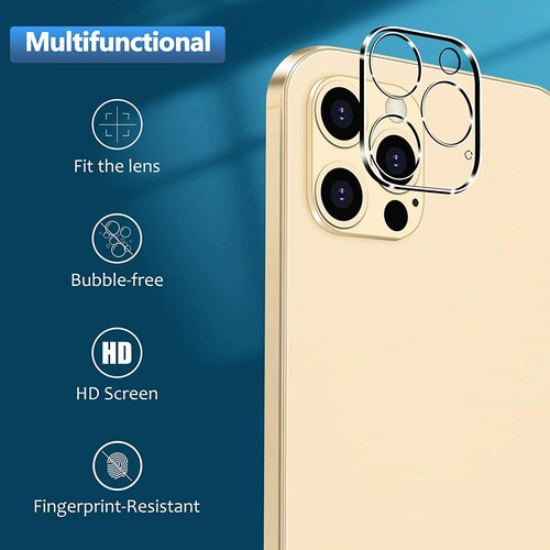 For iPhone 16E 16 15 14 13 Pro Max Tempered Glass Camera Lens Screen Protector - Picture 4 of 25