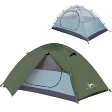 2-Person Waterproof Backpacking Tent Lightweight Double Layer for Camping