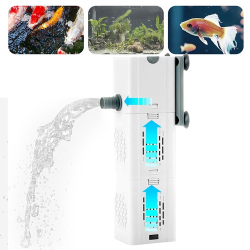 Multi Ultra Quiet Fish Tank Filter 4-in-1 Internal Aquarium Filter,500-1800L/H