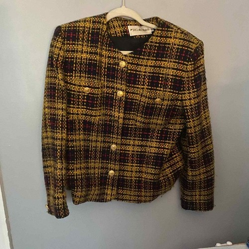 JH Collectibles tartan plaid wool blazer 12 Vintage Clueless Vibes