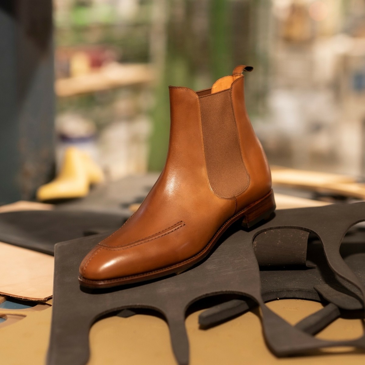 Brown Tan Chelsea Boots Handmade Mens Tan Brown Chelsea Boots, Men