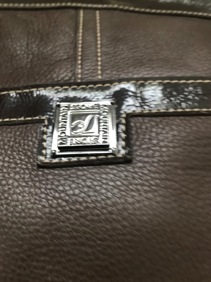 Brown leather bag - Hobo / Shoulder Brown leather / patent bag Stone Mountain - Image 2 of 4