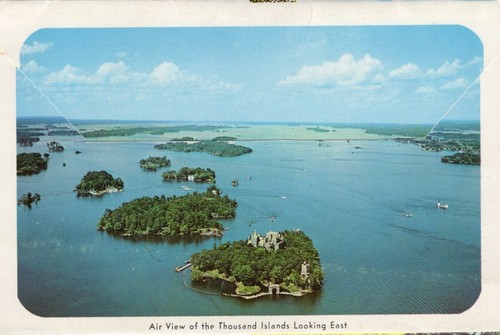 Postcard Folder NY Thousand Islands Tour Boat under International Bridge - Picture 2 of 4