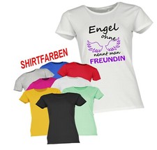 DAMEN BEST FRIENDS BESTE FREUNDIN ENGEL T-SHIRT SPRÜCHESHIRT GESCHENNK GIRLY TOP