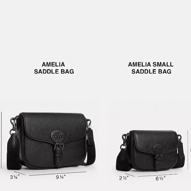 Borsa da sella Coach Amelia nuova con etichetta tasche interne ed esterne morbida pelle bianca CP107