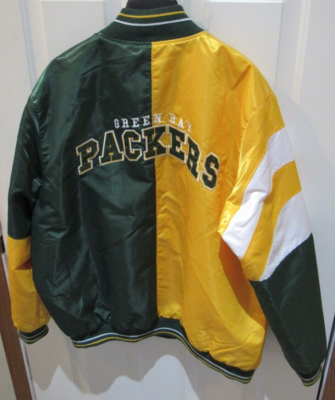 VTG Rare pattern Green Bay Packers adult 2XL Satin style