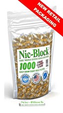 NIC-BLOCK Cigarette Filters Bulk Wholesale 1000 FILTERS TIPS  FREE CARRY CASE