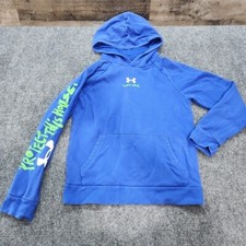 Under Armour Hoodie Boy L Blue Sweatshirt Protect This House L/S Pullover