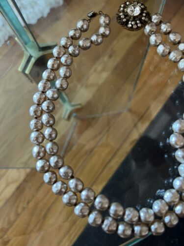 Vintage Miriam Haskell Doppelstrang BAROCK PERLENKETTE - SIGNIERT AUTHENTISCH! - Bild 5 von 12