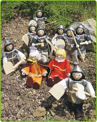 VERTRIEB DURCH WIM-SHOP 10-STÜCK ORIGINAL Winzling BIEGEPUPPEN RITTER Set 30-85