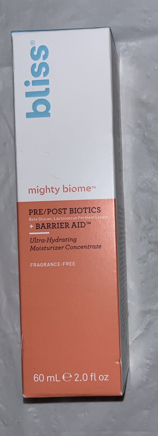 Bliss Mighty Biome Pre/Post Biotics + Barrier Aid. Ultra Moisturizer
