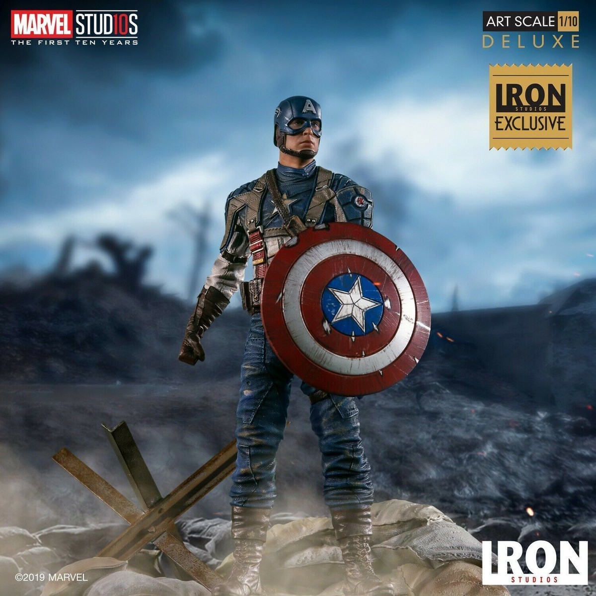 Iron Studios Avengers Captain America 1/10 Statue MCU 10 Years
