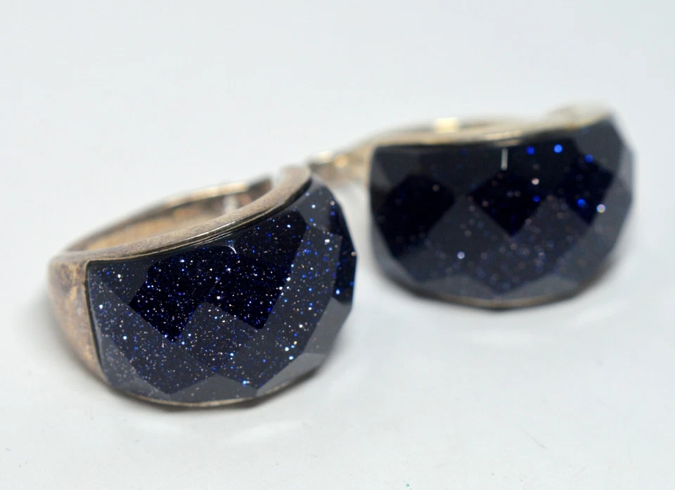 ¡PESADO! PENDIENTES PLATA ESTERLINA 925 DAMAS ESTRELLAS ESPACIALES ÁGATA PIEDRA CÓSMICA Foto 3 de 4