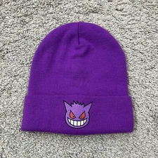 Pokemon Gengar Purple Knit Beanie Skully Hat Cap Unisex One Size OSFM