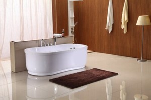 Hydrotherapy Whirlpool Jetted Bathtub Indoor Soaking Hot Bath Tub FREESTANDING