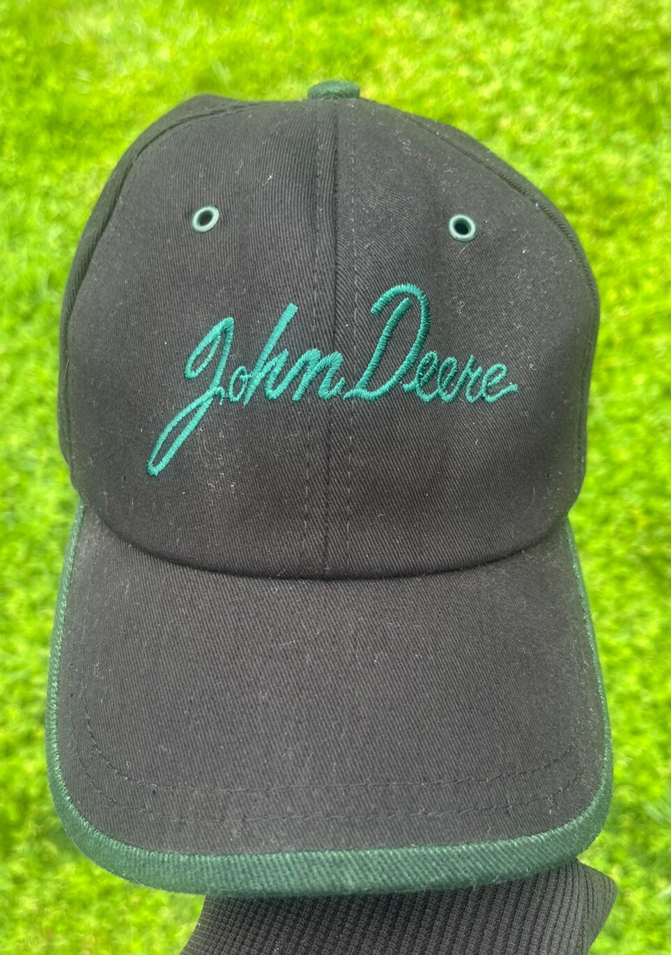 Vintage John Deere Script Strapback Baseball Outd… - image 1