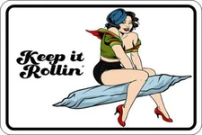 KEEP IT ROLLIN JOINT WEED sign Metal funny man cave house decor B1605