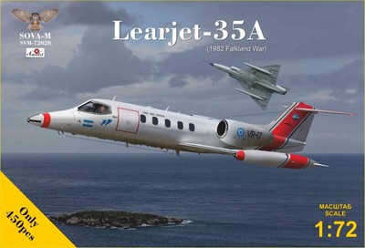 Sova Model 72028 Learjet 35A US Air Force 1/72 Scale Model Kit  1973 Year