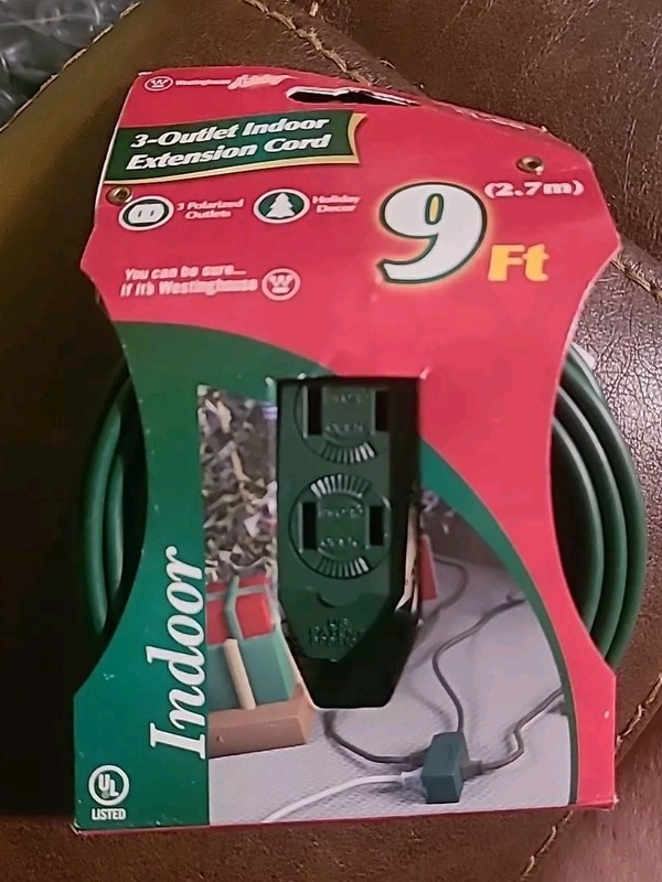 Westinghouse 3 Outlet Extension Cord Indoor 9 ft  green 