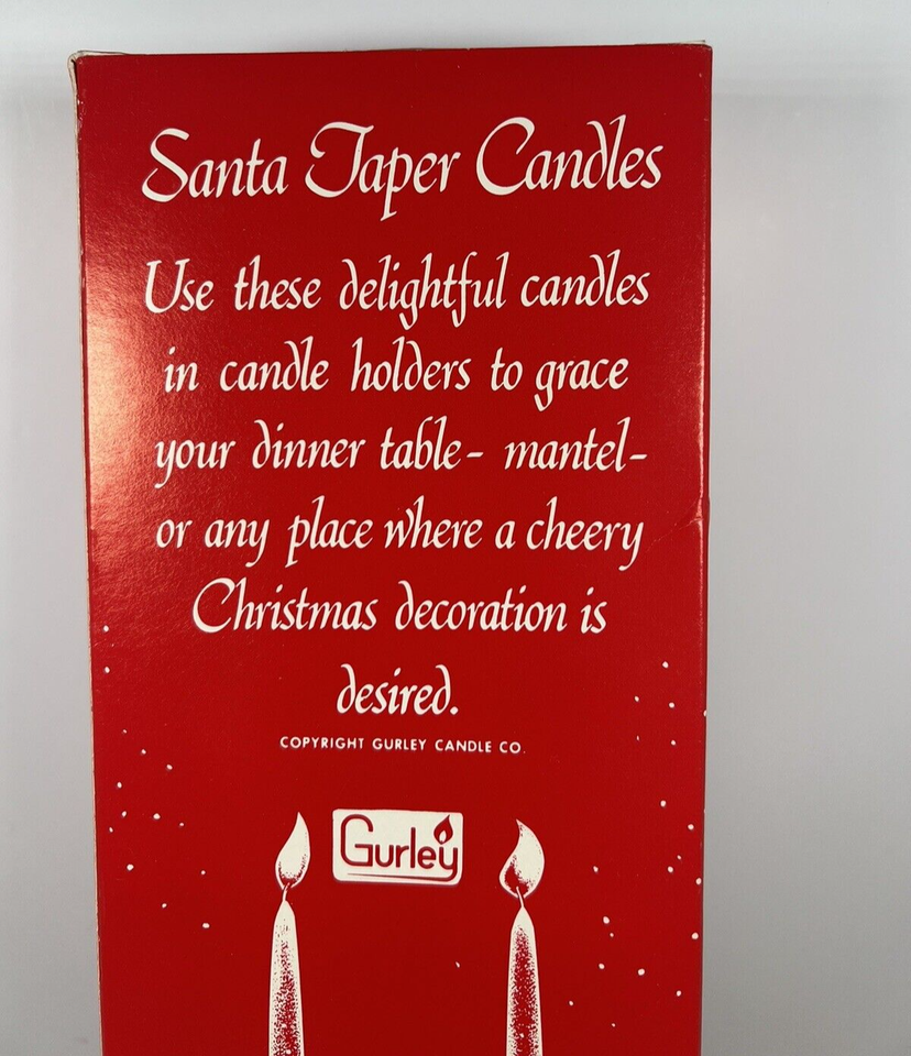 Rare Vintage New in Box Santa Claus Christmas Candles By Gurley Buffalo NY eBay