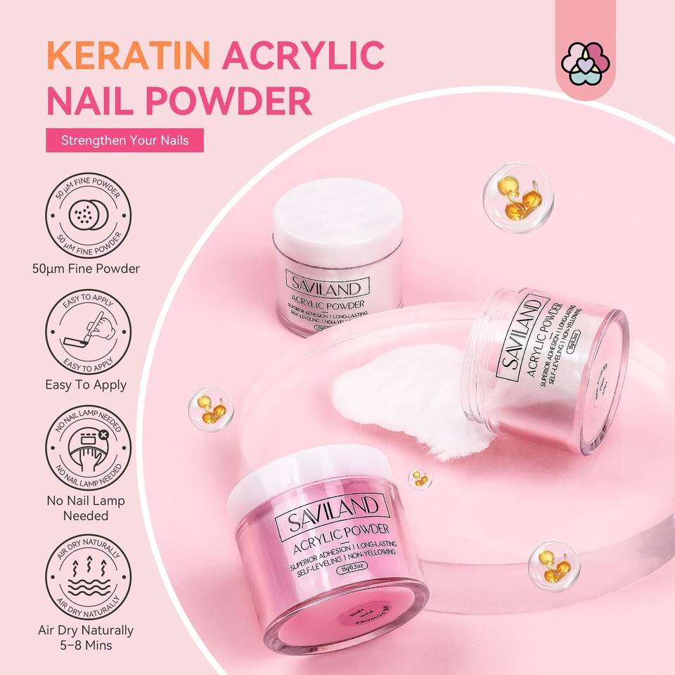 SAVILAND Acrylic Nail Kit with Drill Professional Nail Kit Acrylic Set