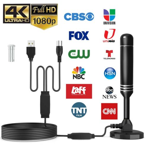 Upgrade Digital TV Antenna HDTV Amplified 4K 1080P 300 Long Range Indoor Outdoor - Picture 1 of 16