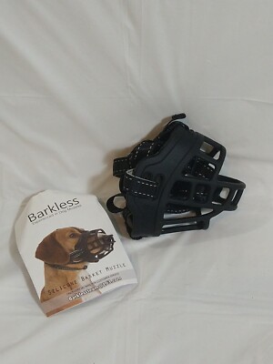 Bark less SILICONE BASKET DOG MUZZLE ~ NEW | eBay