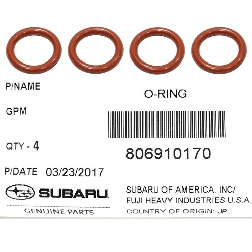 OEM 8521 Subaru Engine Oil Dipstick Tube Seal SET (x4) Impreza Legacy