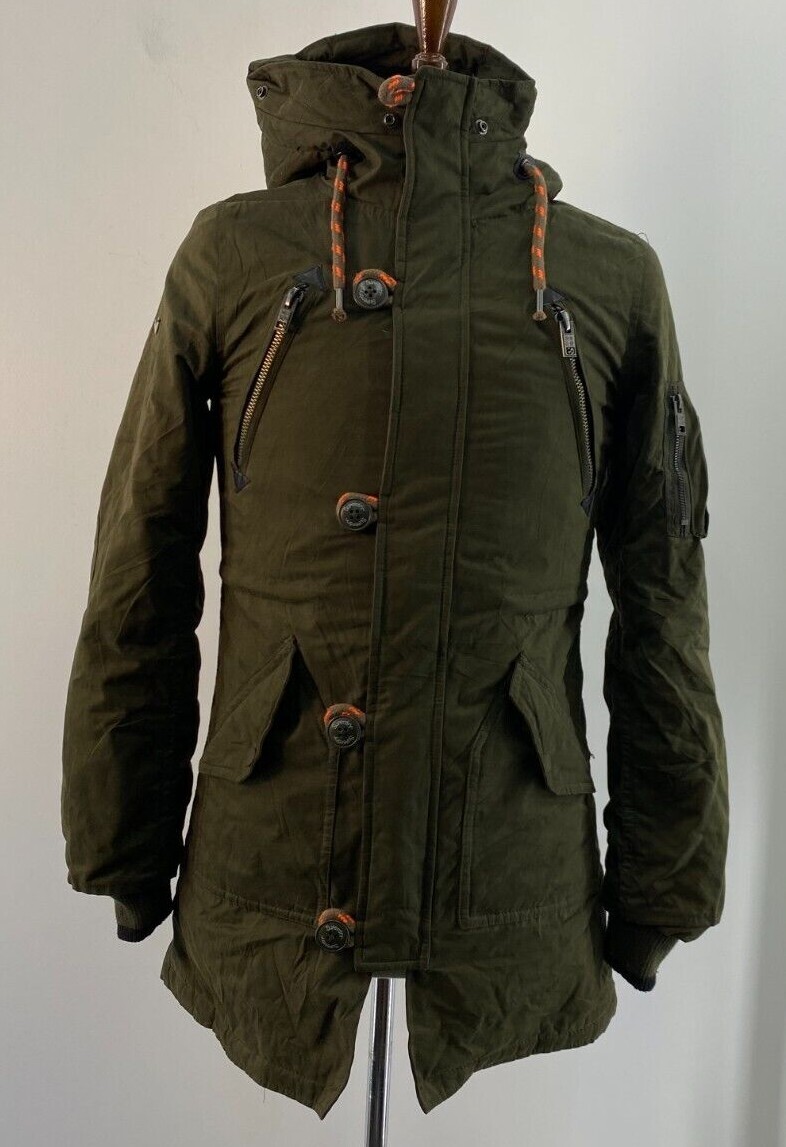Superdry Microfibre Green Hooded Full 