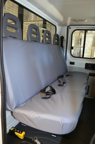 Cubierta de asiento trasera 4 plazas para Peugeot Boxer Crew 2006-2022 impermeable gris a medida - Imagen 2 de 3