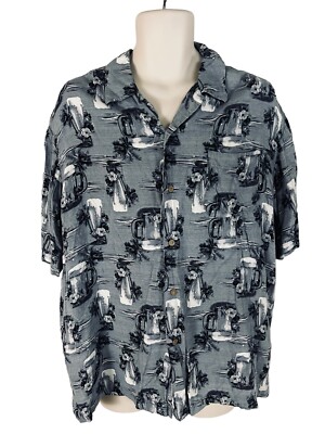 George Mens XL Beers of the World Tropical Shirt Short Sleeve Pocket