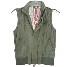 L.a.m.b. Size 10 Green Gwen Stefani Spring 2007 Streetwear Y2k Hood Zip Vest