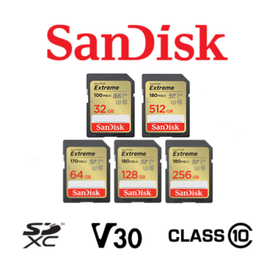 #ad Sandisk SD Extreme 32GB 64GB 128GB 256GB 512GB Memory Card for Nikon Canon Sony $169.99