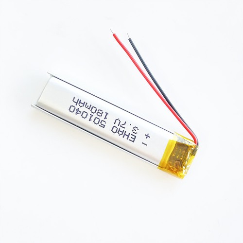 Batteria ricaricabile 3,7 V 180 mAh LiPo polimero 501040 per auricolare Bluetooth GPS - Foto 3 di 11