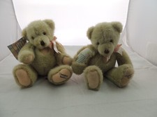 1994 Dakin Cherished Teddies Bear Plush Pink Bows Set of 2